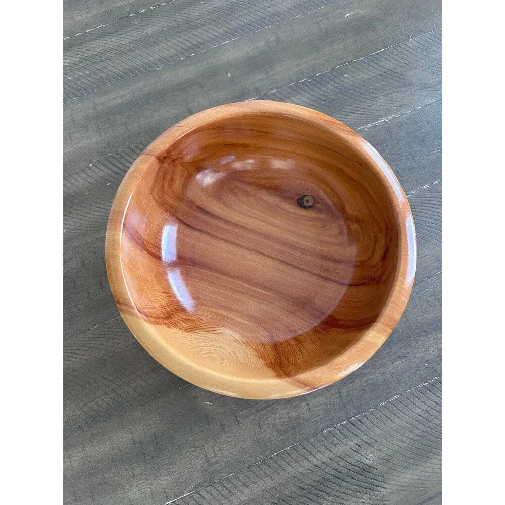 Pinetop Bowls Linda Staehe Alligator Juniper Wood Bowl 11” Southwestern Decor